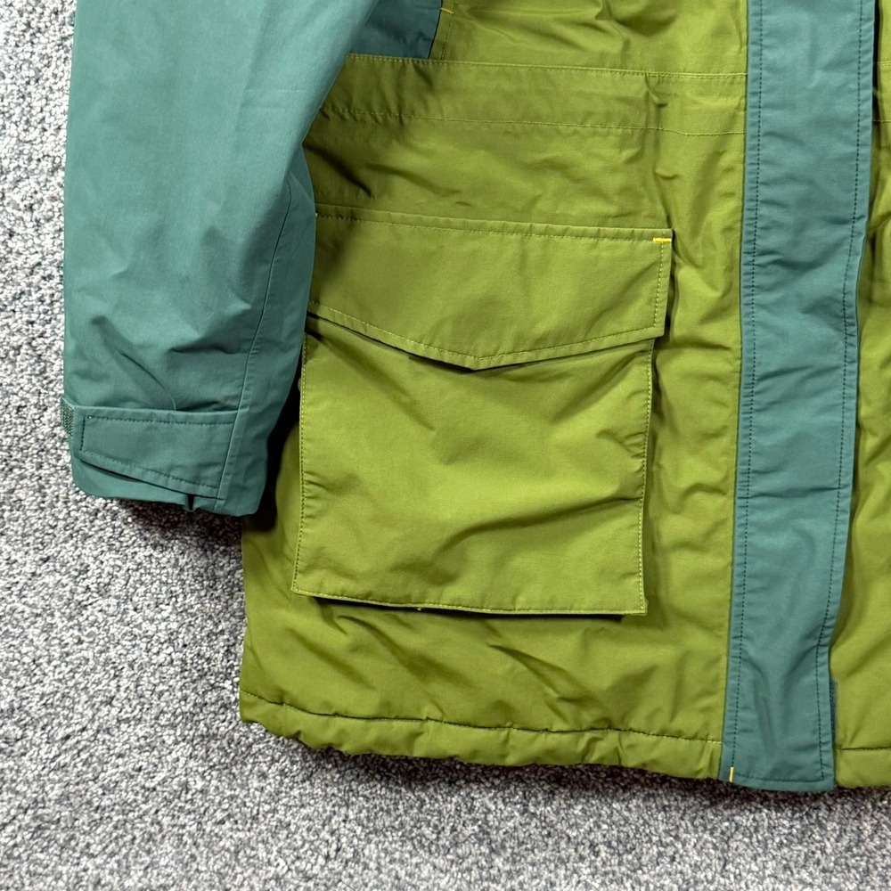 Lands End Squall Parka Jacket Green Hooded Insulated L 14-16 - Picture 10 of 16